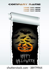 Halloween torn paper illustration vector
