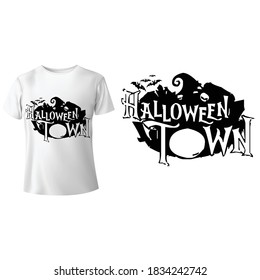 
Halloween town T shirt Design Happy Halloween Day Tee shirts for Men & Women.