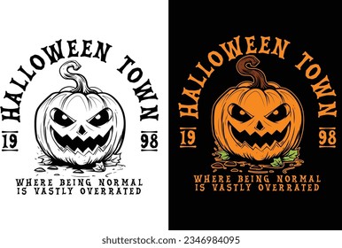 Halloween Town University, Pumpkin Face Svg, Spooky Season. svg