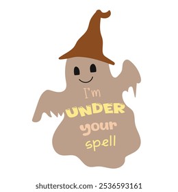 Halloween traditional element with an inspirational quote. Vector deign. 
