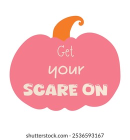 Halloween traditional element with an inspirational quote. Vector deign. 