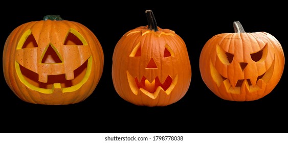 Juego tradicional de calabaza Jack o lantern de Halloween 