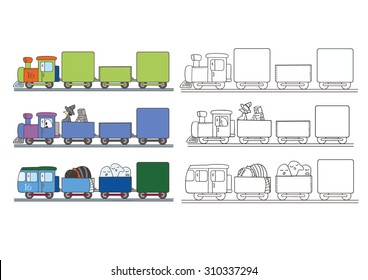 Halloween train illustration