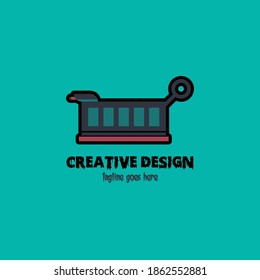 Halloween Train Wagon Creative Design Vector Logo Design great for any purposes eps 10