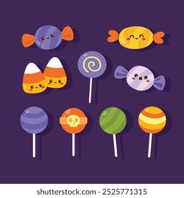 Halloween Treats Vector Art Illustration