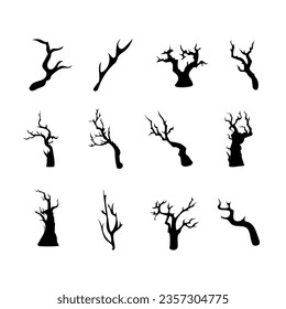 halloween tree ,tree devil scary scary halloween illustration vector 