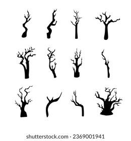 halloween tree ,tree devil scary scary halloween illustration vector 