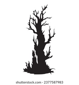 árbol de halloween, árbol del diablo aterrador halloween vector ilustración 