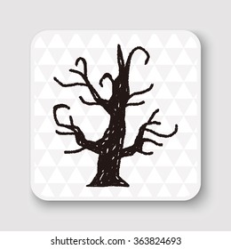 halloween tree doodle