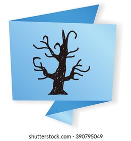 halloween tree doodle