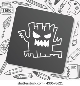 halloween tree doodle drawing