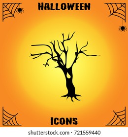 Halloween tree icon