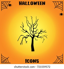 Halloween tree icon