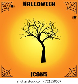 Halloween tree icon