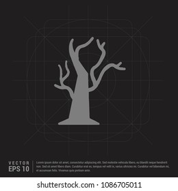 Halloween Tree icon - Black Creative Background