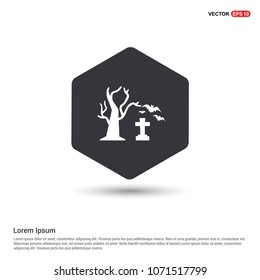 Halloween Tree icon Hexa White Background icon template