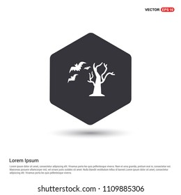 Halloween Tree icon Hexa White Background icon template - Free Vector Icon