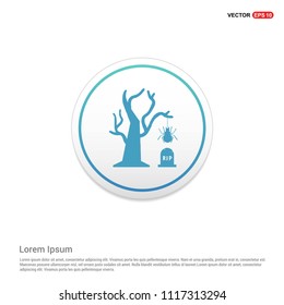 Halloween Tree icon Hexa White Background icon template - Free vector icon