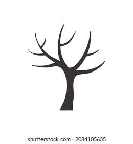halloween tree icon illustration, tree branch