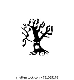 Halloween Tree icon on white background