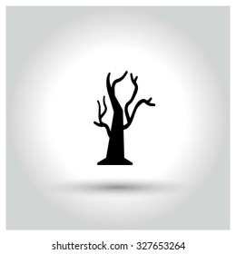 Halloween Tree icon. Halloween pictogram elements collection.  simple minimal, flat, solid, mono, monochrome, plain, contemporary style. Vector illustration web internet design elements