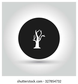 Halloween Tree icon. Halloween pictogram elements collection.  simple minimal, flat, solid, mono, monochrome, plain, contemporary style. Vector illustration web internet design elements