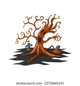 halloween tree monster concept. Suitable for illustration, print and book illustration