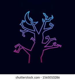 Halloween tree nolan icon. Simple thin line, outline vector of halloween icons for ui and ux, website or mobile application