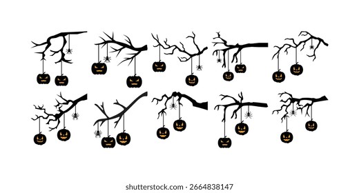 Halloween Baum Kürbis Dekoration Set