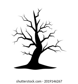 halloween tree scary haunted tree sad colorful tree vector illustration on halloween.