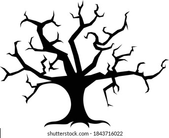 Halloween tree silhouette vector good for halloween