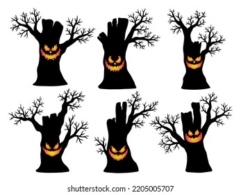 Halloween Tree spooky Background Illustration