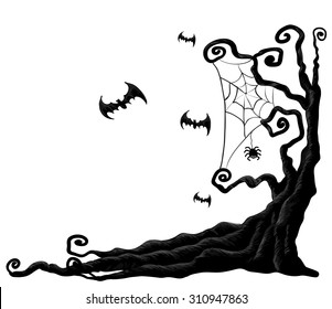 Halloween tree from vector