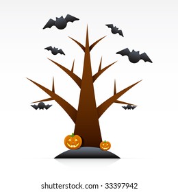 Halloween Tree Vector Adobe Illustrator Eps Stock Vector (Royalty Free ...