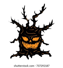 Halloween tree vector art design