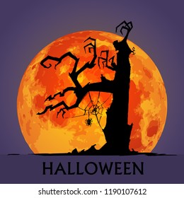 halloween tree vector color