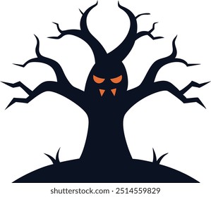 Icono de Vector de árbol de Halloween. Este es un archivo editable.