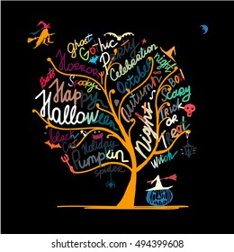 Halloween tree for your design