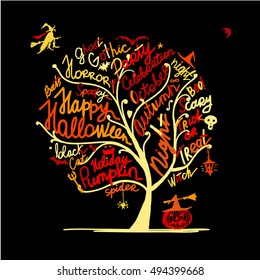 Halloween tree for your design