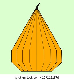 Halloween es triangular
 calabaza sobre fondo blanco