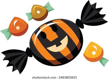 Halloween Trick or Treat Caramelo Lindo Elemento Colección