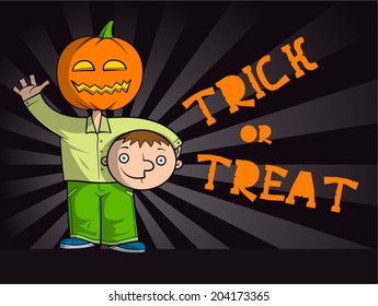 Halloween trick or treat card