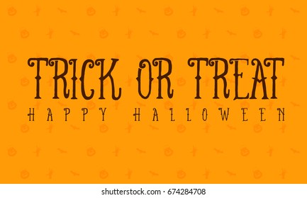 Halloween trick or treat card