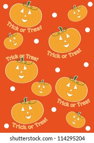 Halloween trick or treat pattern for background design