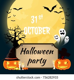 halloween trick or treat pumpkin jack o lantern vector