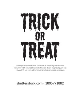 Halloween trick or treat pumpkin vector background template. Halloween trick or treat greeting text with empty space for message and pumpkin basket with sweet candies element. Vector illustration.
