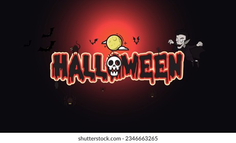 Halloween trick or treat text with pumpkin white background. Vector design for invitation card,Happy Halloween Text Banner, Happy Halloween Text, Lettering, Word, Sketchy Font. Happy Halloween poster

