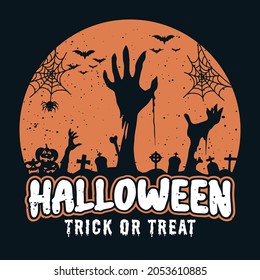 Halloween trick or treat, Halloween t-shirt design,
