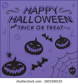 Halloween trick or treat. Vector illustration