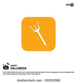 Halloween trident Icon. Halloween Flat icons.  simple minimal, flat, solid, mono, monochrome, plain, contemporary style. Vector illustration web internet design elements